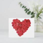 Carte Postale Bouton rouge Coeur (Debout devant)