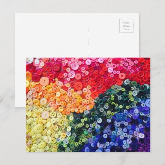 Carte Postale Boutons (Devant / Derrière)