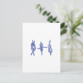 Carte Postale Boutons bleus (Debout devant)