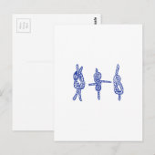 Carte Postale Boutons bleus (Devant / Derrière)