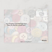 Carte Postale Boutons colorés (Dos)