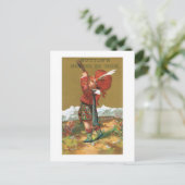 Carte Postale Boutons Corbeau brillant Robe (Debout devant)