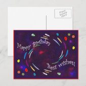 Carte Postale Boutons d'anniversaire ! (Devant / Derrière)
