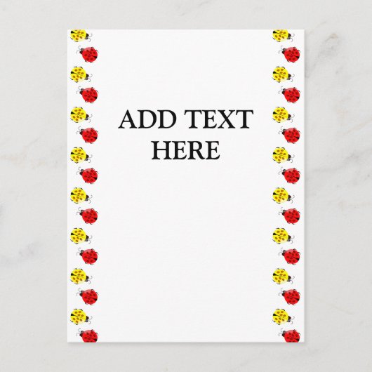 Carte Postale Boutons De Cartoon Mignons En Rouge Et Jaune (Devant)