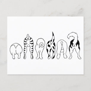 Carte Postale Boutons de chien