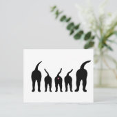 Carte Postale Boutons de chien Silhouette (Debout devant)