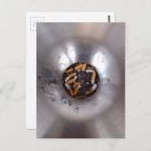 Carte Postale Boutons de cigarettes en argent fumeur Ashtray, dr (Devant / Derrière)