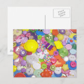 Carte Postale Boutons de couleurs vives (Devant / Derrière)
