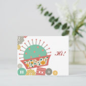 Carte Postale boutons de couture couture couturière (Debout devant)