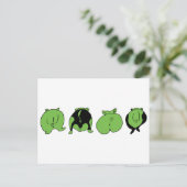 Carte Postale Boutons de hamster vert (Debout devant)