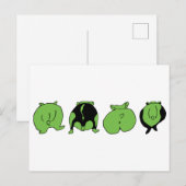 Carte Postale Boutons de hamster vert (Devant / Derrière)