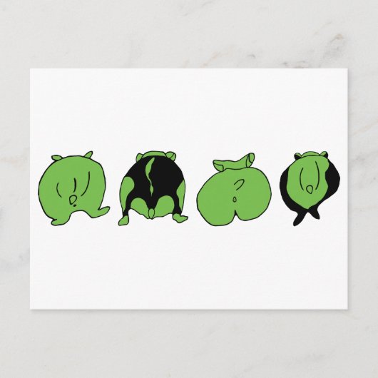 Carte Postale Boutons de hamster vert (Devant)