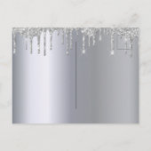 Carte Postale Boutons de parties scintillant argent 60e annivers (Dos)