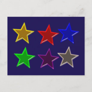 Carte Postale Boutons d'étoiles colorés
