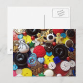 Carte Postale Boutons hommes Snowman et Gingerbread (Devant / Derrière)