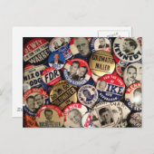 Carte Postale Boutons politiques (Devant / Derrière)