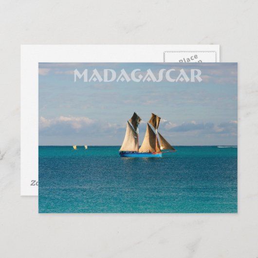 Carte Postale Boutre à Madagascar (Devant / Derrière)
