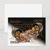 Carte Postale Bouts de chocolat et amandes - photo de gros plan (Devant / Derrière)