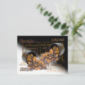 Carte Postale Bouts de chocolat et amandes - photo de gros plan (Debout devant)