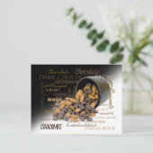 Carte Postale Bouts de chocolat et amandes - photo de gros plan (Debout devant)