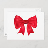 Carte Postale Bow Ruban Rouge (Devant / Derrière)