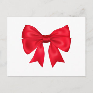 Carte Postale Bow Ruban Rouge