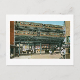 Carte Postale Bowery et Doubledeck Elevant, New York
