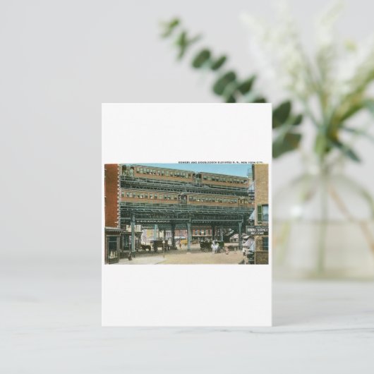 Carte Postale Bowery et Doubledeck Elevated R.R., NYC (Debout devant)
