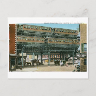 Carte Postale Bowery et Doubledeck Elevated R.R., NYC