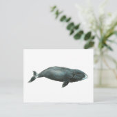 Carte Postale Bowhead Whale Watercolor illustration (Debout devant)