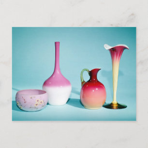 Carte Postale Bowl, Vases et Jug, fin 19e siècle