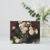 Carte Postale Bowl with Peonies and Roses - Gogh (Debout devant)