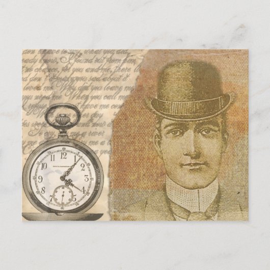 Carte postale Bowler pour montres de poche à vapeu (Devant)