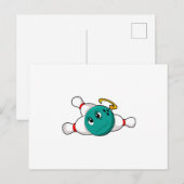 Carte Postale Bowling Boule de bowling Quille de bowling (Devant / Derrière)