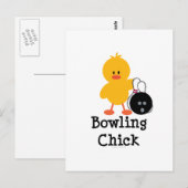 Carte postale Bowling Chick (Devant / Derrière)