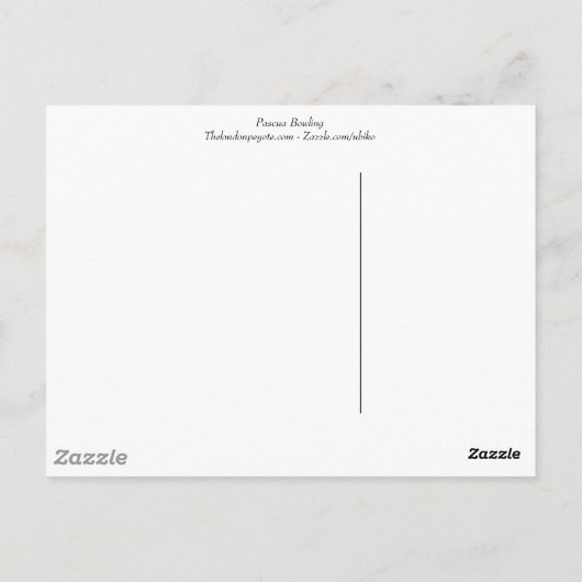 Carte Postale Bowling de Pascua (Dos)