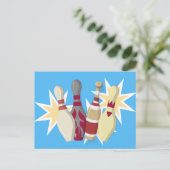 Carte Postale Bowling de style vintage (Debout devant)