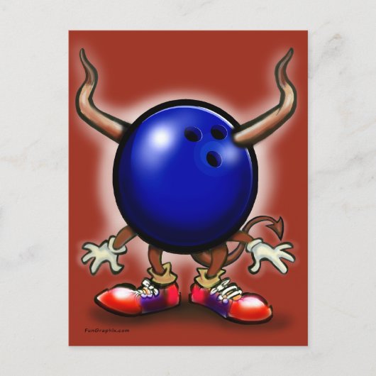 Carte Postale Bowling Demon (Devant)