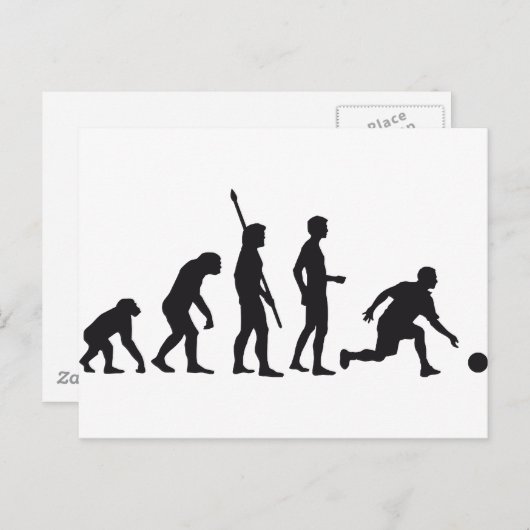 Carte Postale bowling d'évolution (Devant / Derrière)