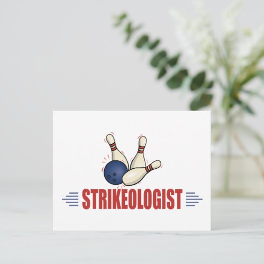 Carte Postale Bowling drôle (Debout devant)
