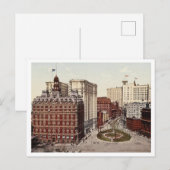 Carte Postale Bowling Green Lower Broadway NYC v. 1900 Antique (Devant / Derrière)