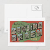 Carte Postale Bowling Green, Ohio - Scènes de grandes lettres (Devant / Derrière)
