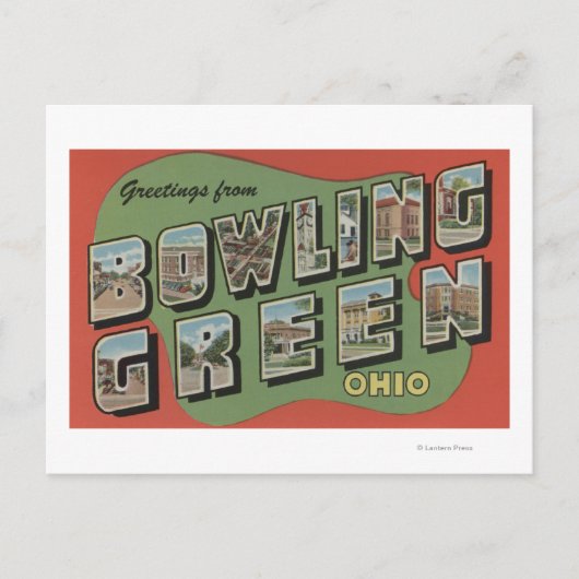 Carte Postale Bowling Green, Ohio - Scènes de grandes lettres (Devant)