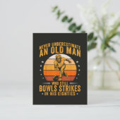 Carte Postale Bowling Papy 80e Anniversaire (Debout devant)