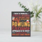 Carte Postale Bowling Player Explique Funny Bowler Sport (Debout devant)