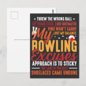 Carte Postale Bowling Player Explique Funny Bowler Sport (Devant / Derrière)