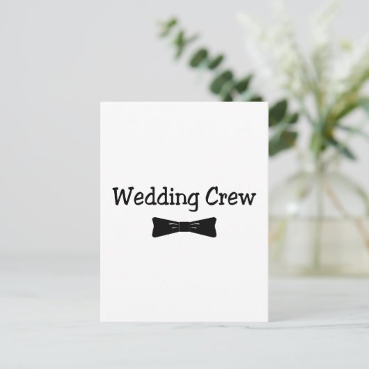 Carte Postale Bowtie de l'équipage mariage (Debout devant)