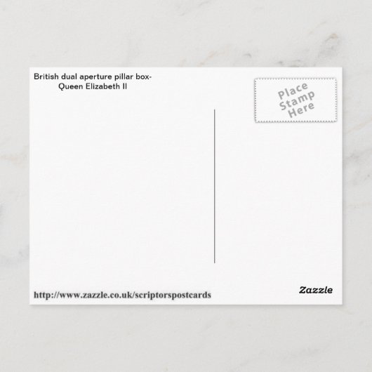 Carte Postale Box (Dos)