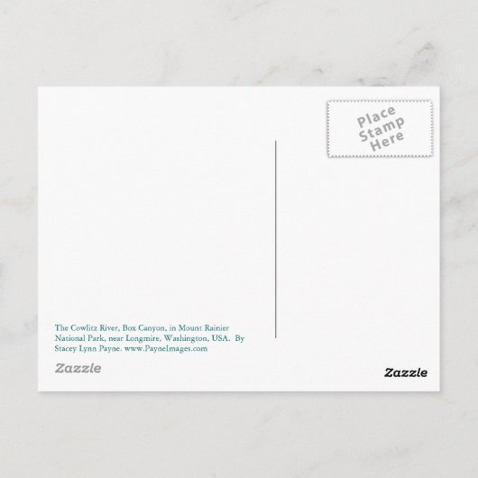 Carte postale Box Canyon (Dos)