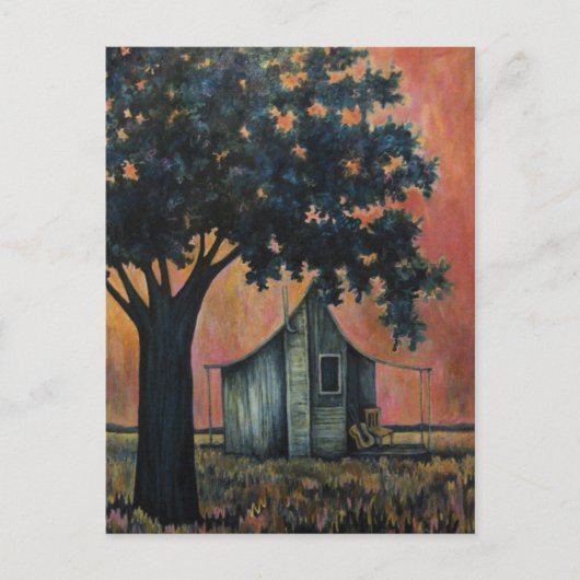 Carte Postale Box Elder Blues, avec guitare acoustique (Devant)